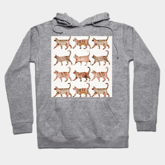 Brown Cat Collection Hoodie by CatCoq